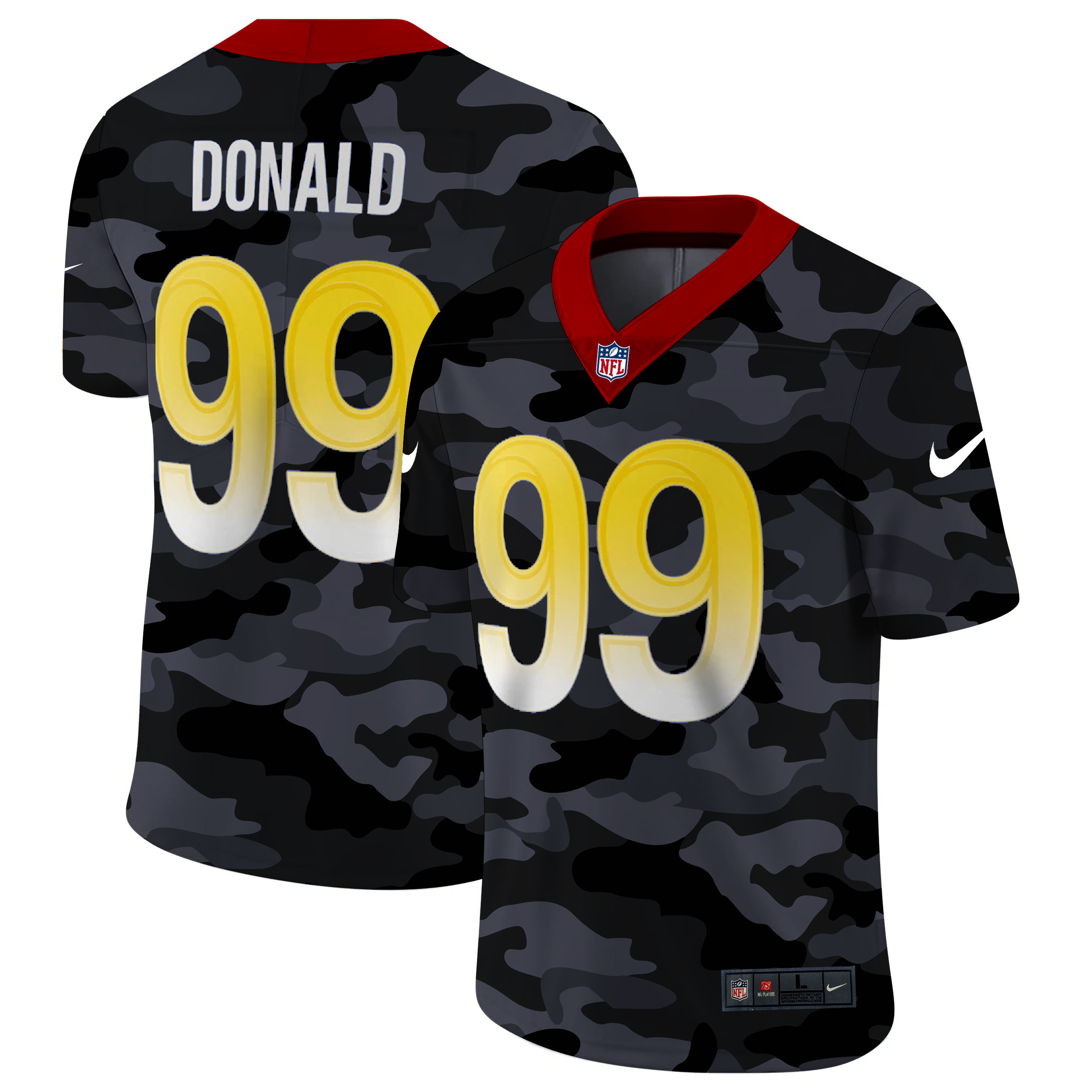 Men's Los Angeles Rams #99 Aaron Donald 2020 NFL Camo Limited Stitched Jersey Men's Los Angeles Rams #99 Aaron Donald 2020 NFL Camo Limited Stitched Jersey